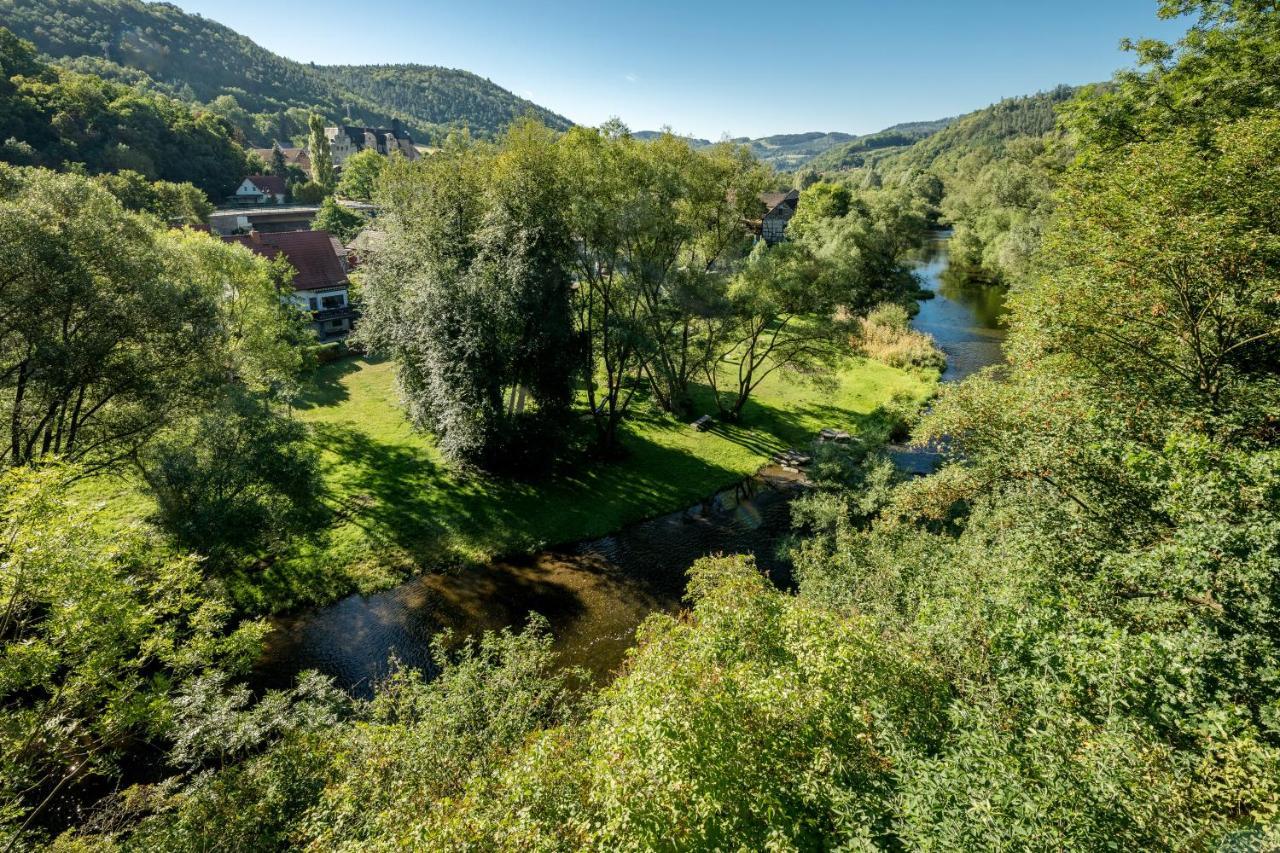 Hotel & Ferienwohnungen Bohlenblick Saalfeld Saale Екстер'єр фото